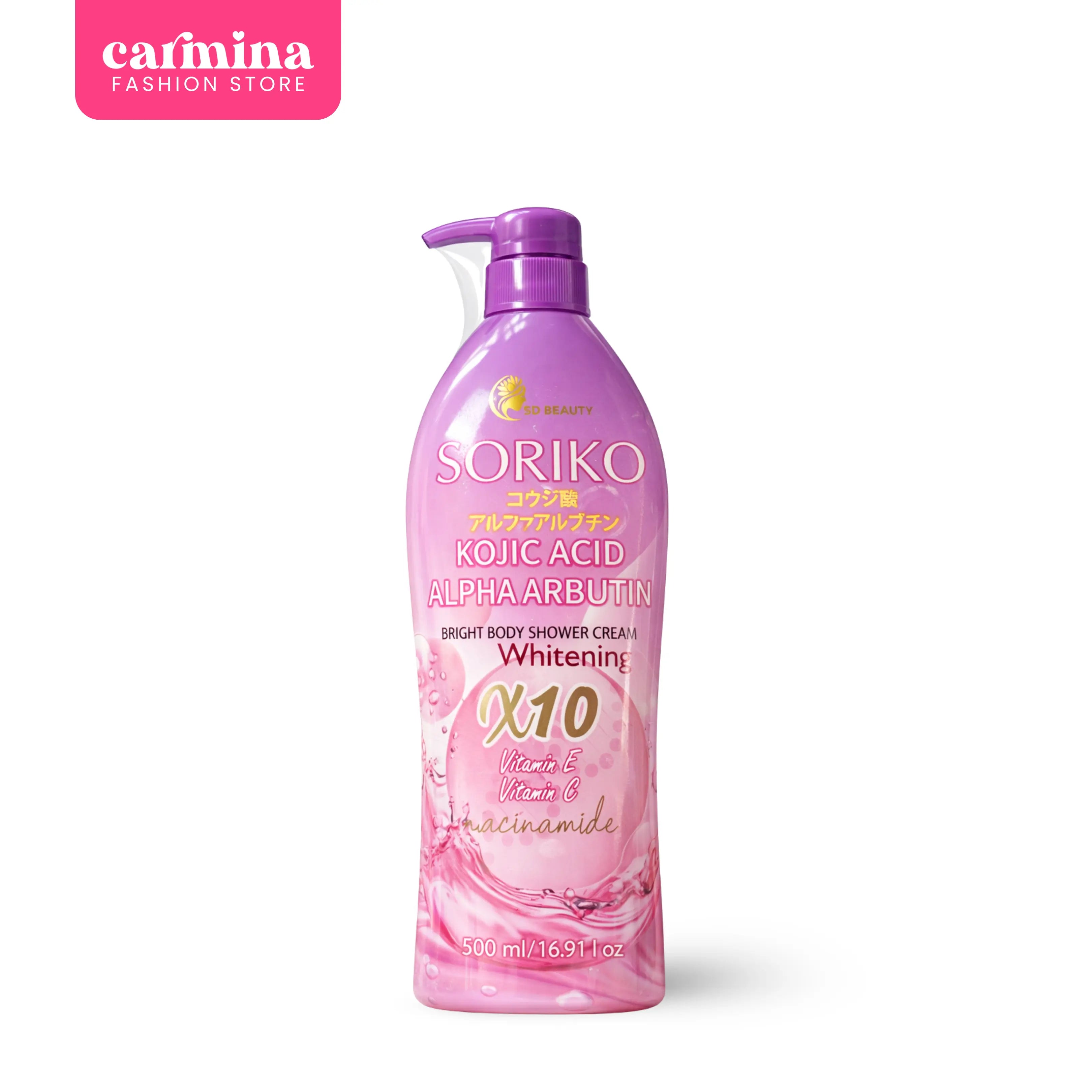 Soriko Kojic Acid + Alpha Arbutin Body Shower Cream 500ml #9908