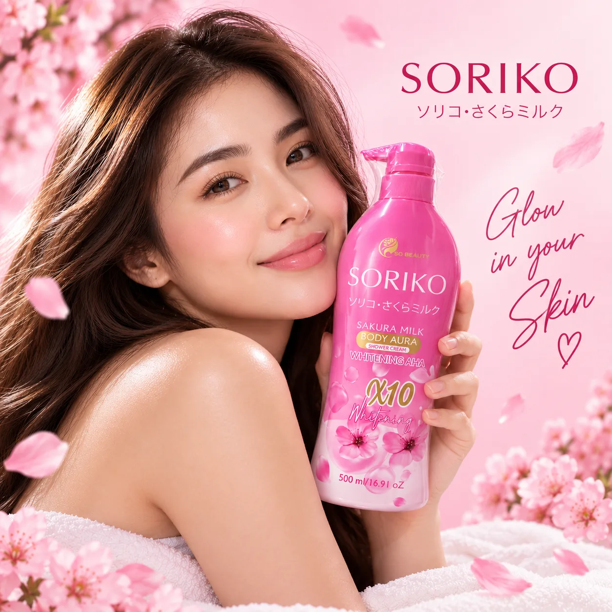 APT Soriko Sakura milk Shower Cream