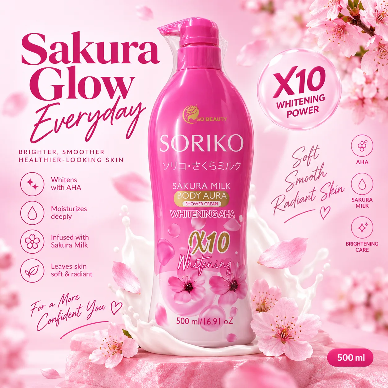 APT Soriko Sakura milk Shower Cream