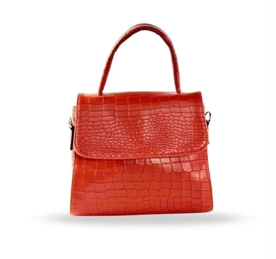 Beautiful red leather bag