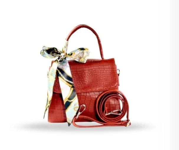Beautiful red leather bag