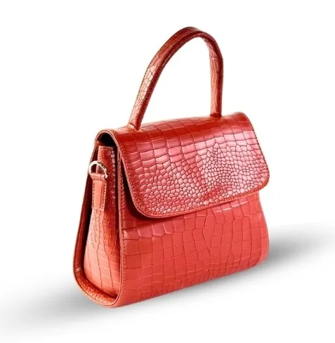 Beautiful red leather bag