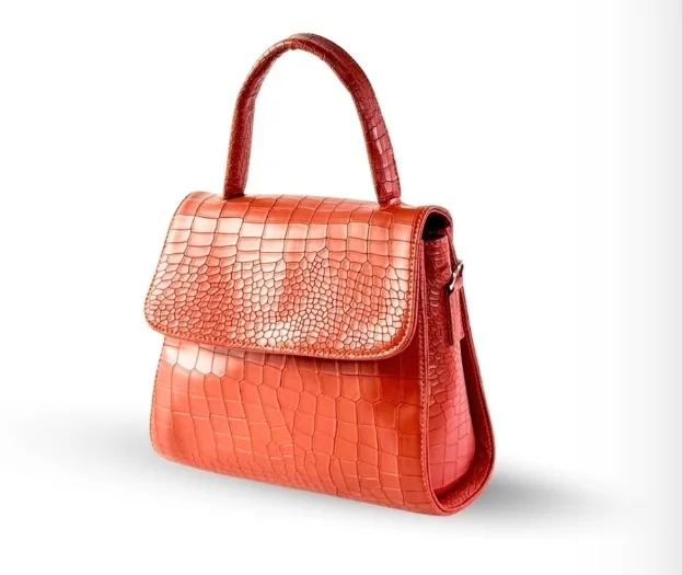 Beautiful red leather bag