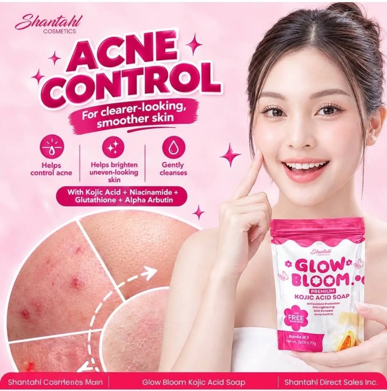Glow Bloom Kojic Soap Pouch (3S)