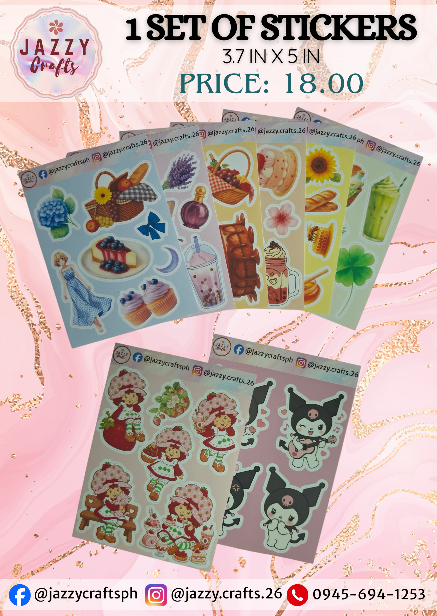 1 SET OF STICKERS