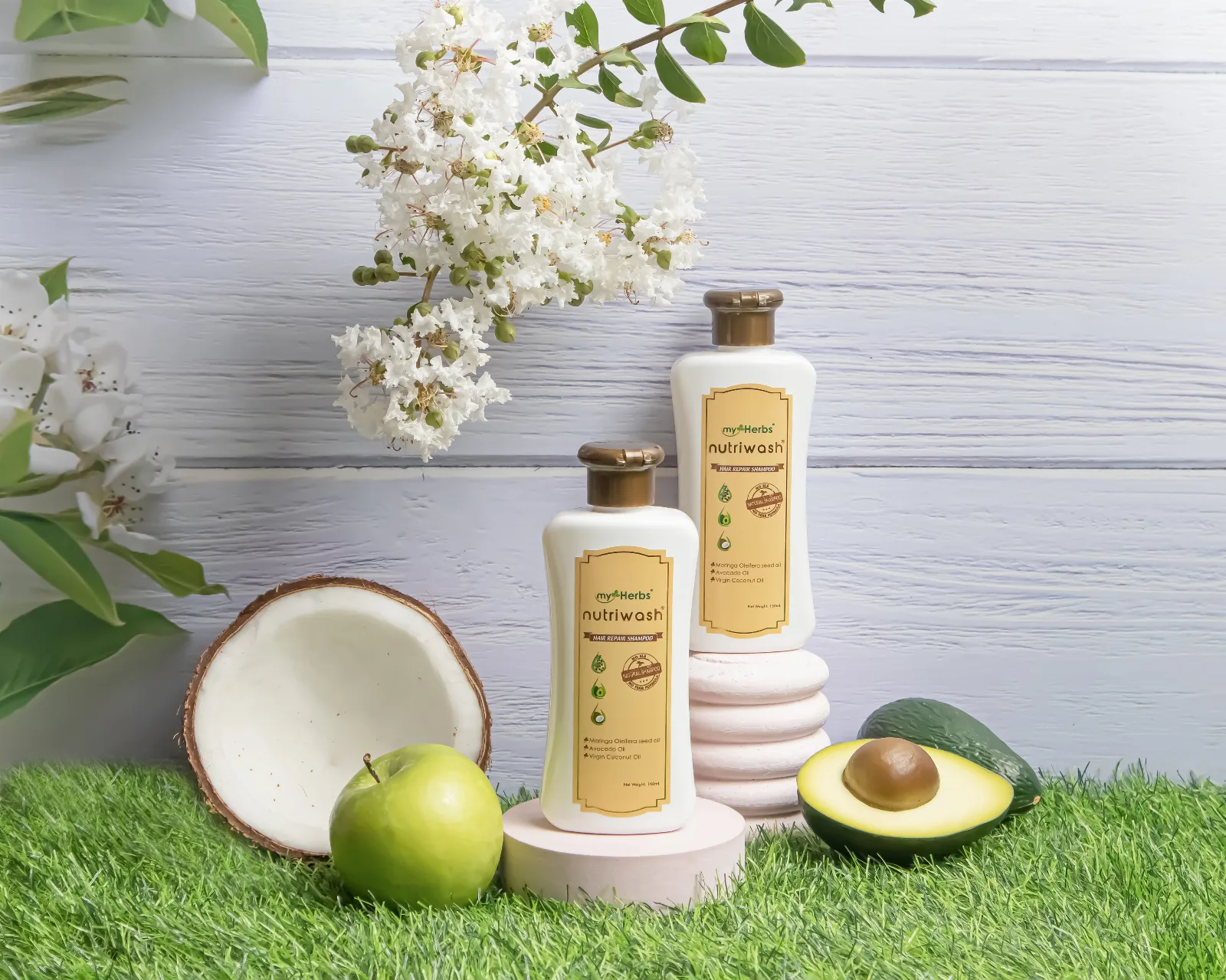 Myherbs Nutriwash Hair Repair Shampoo with Moringa Avocado & VCO150ml--BUY 1 TAKE 1