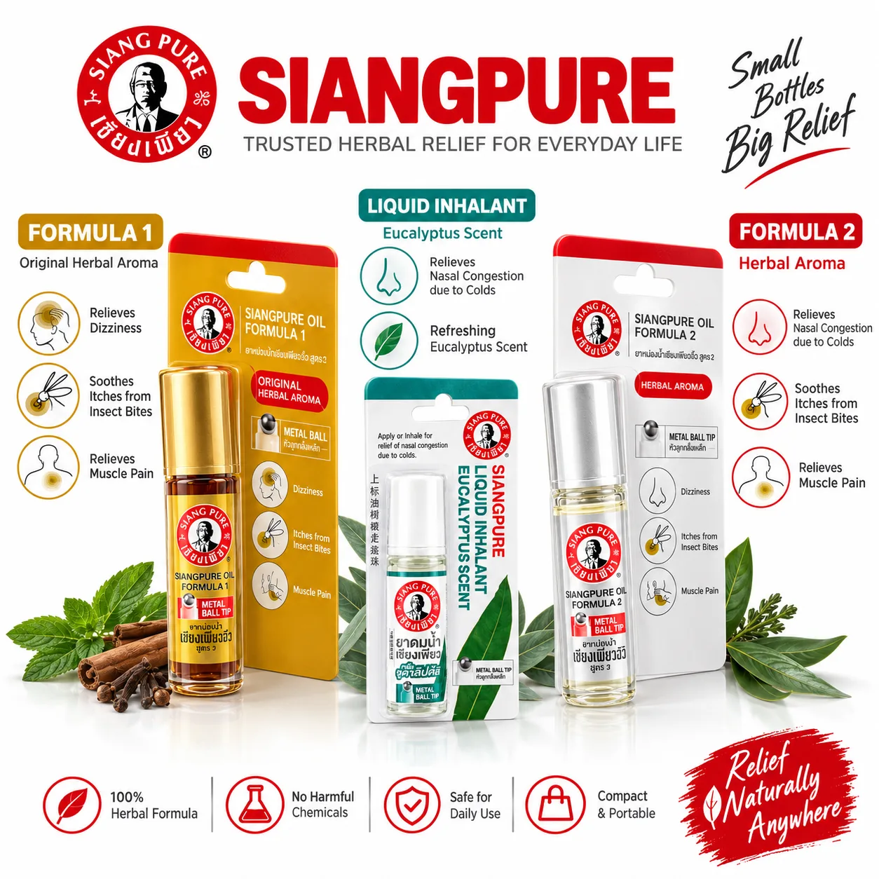 Siang Pure Roll On Massage Oil