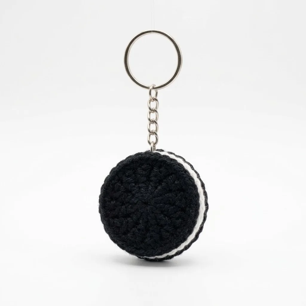 Crochet Oreo Keychain