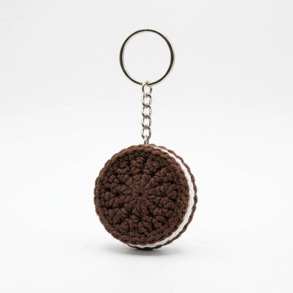 Crochet Oreo Keychain
