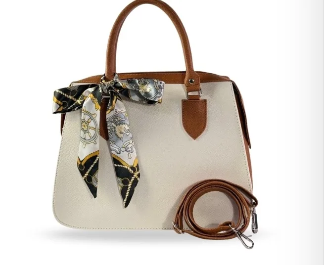 Beautiful white leather sling bag