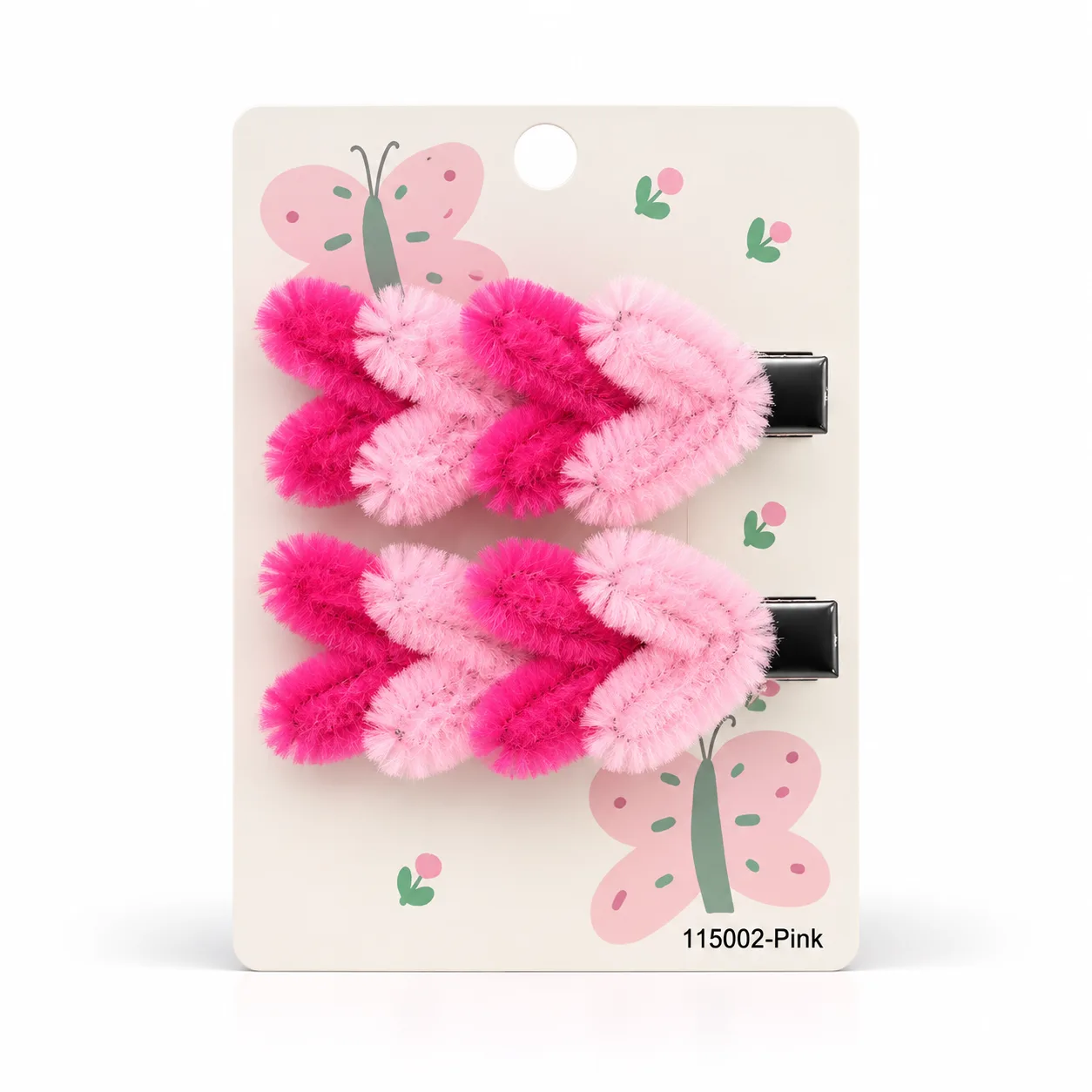 Mini heart hair clips