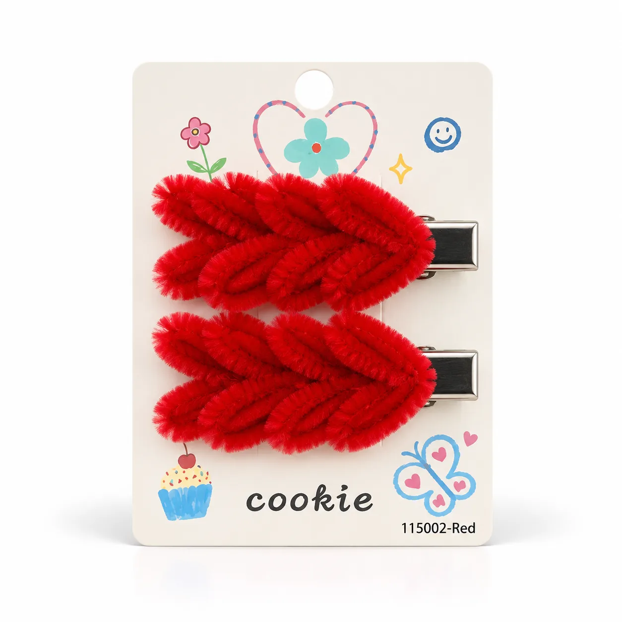 Mini heart hair clips