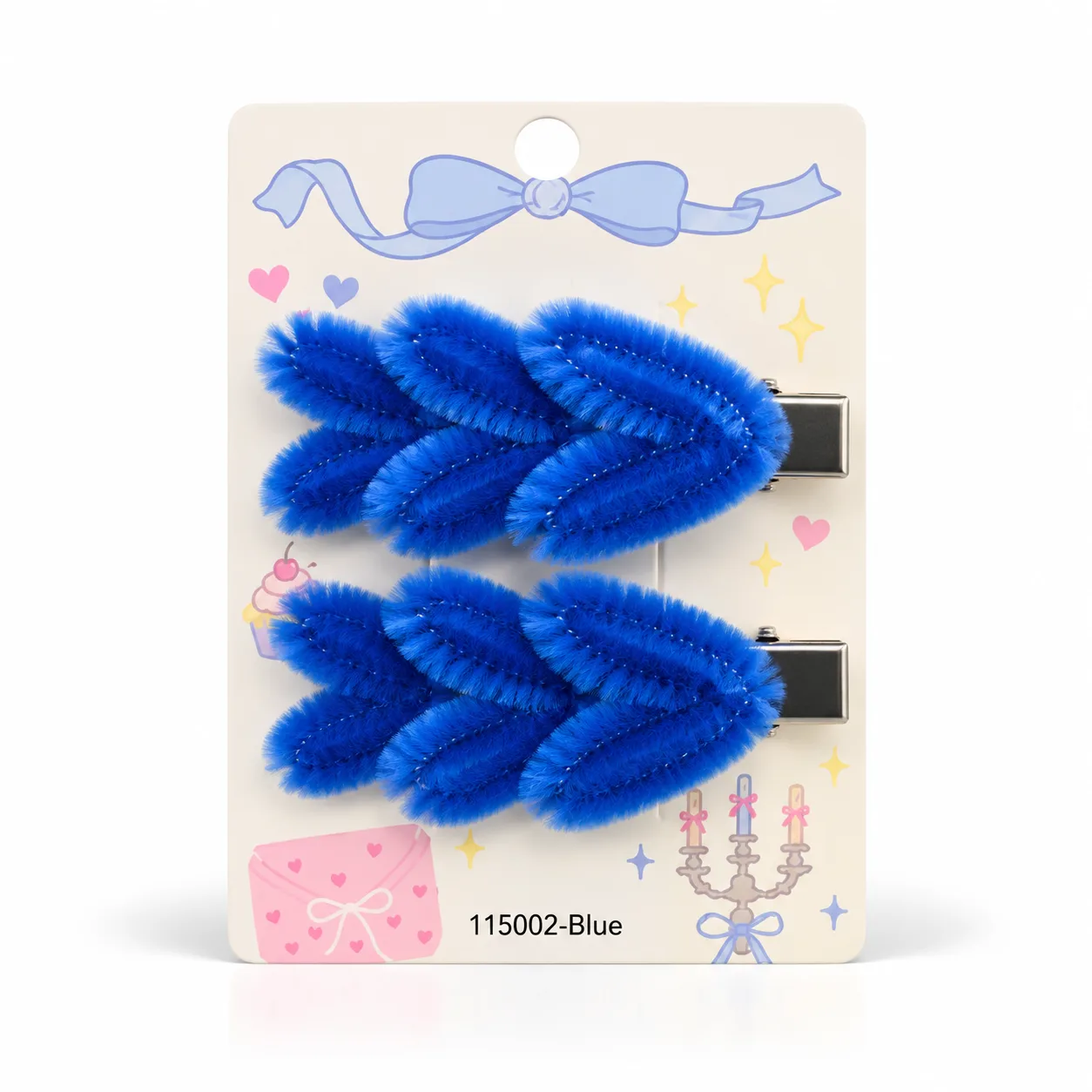 Mini heart hair clips