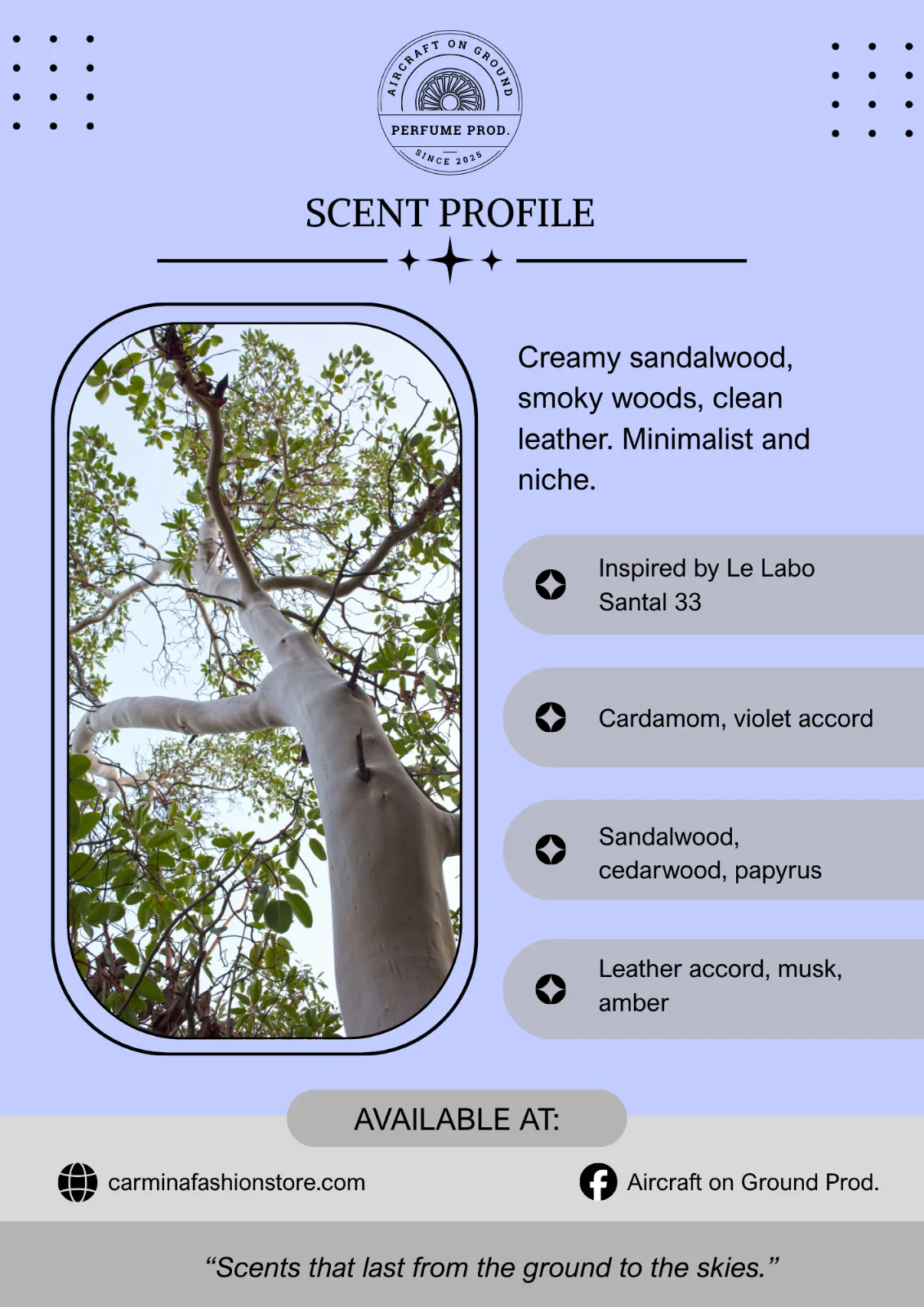 AOG Perfume Inspired by Le Labo Santal 33