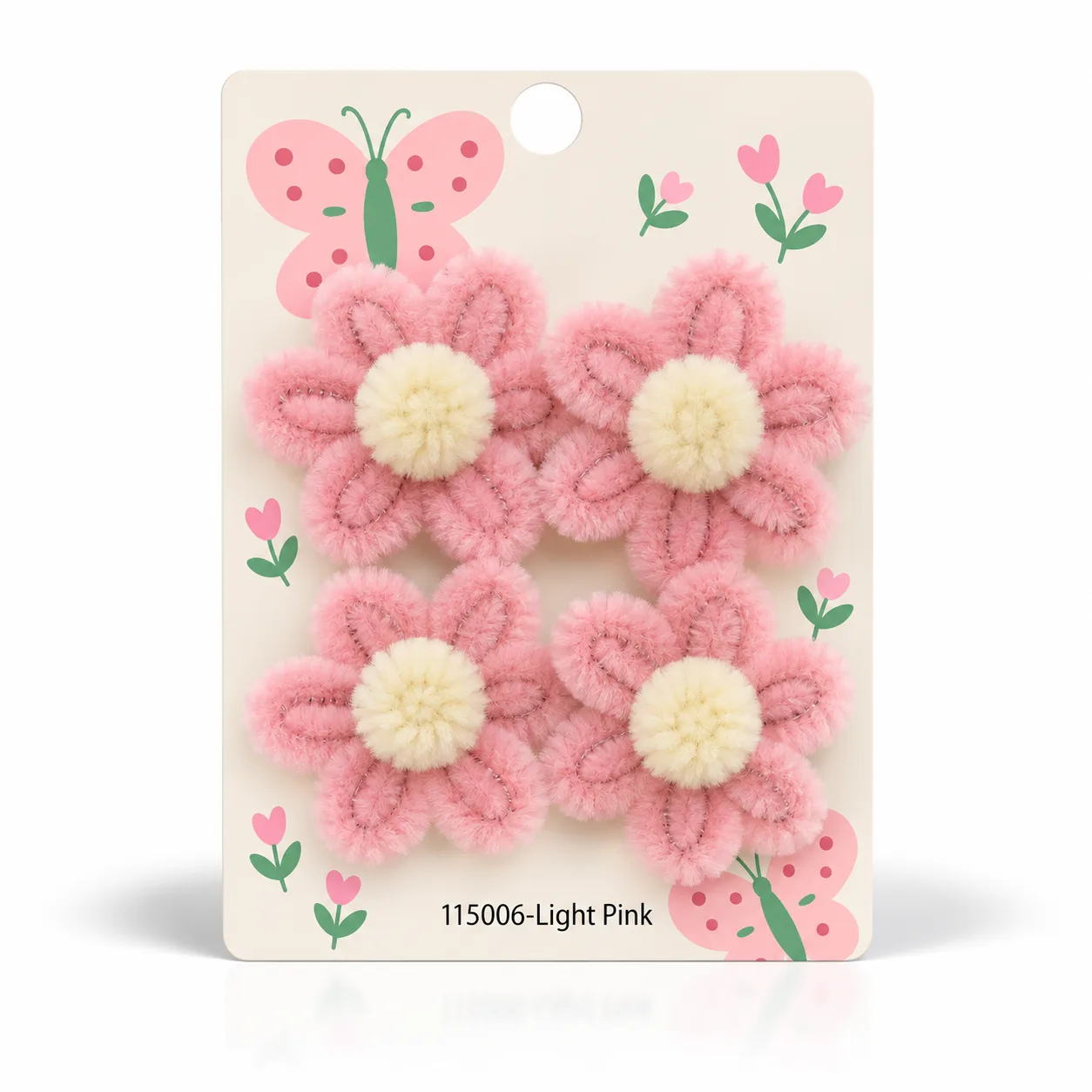 Flowerette hair clips