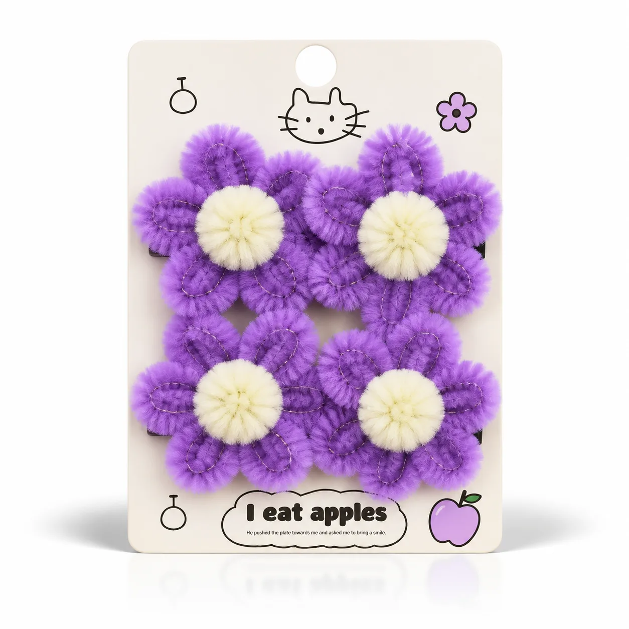 Flowerette hair clips