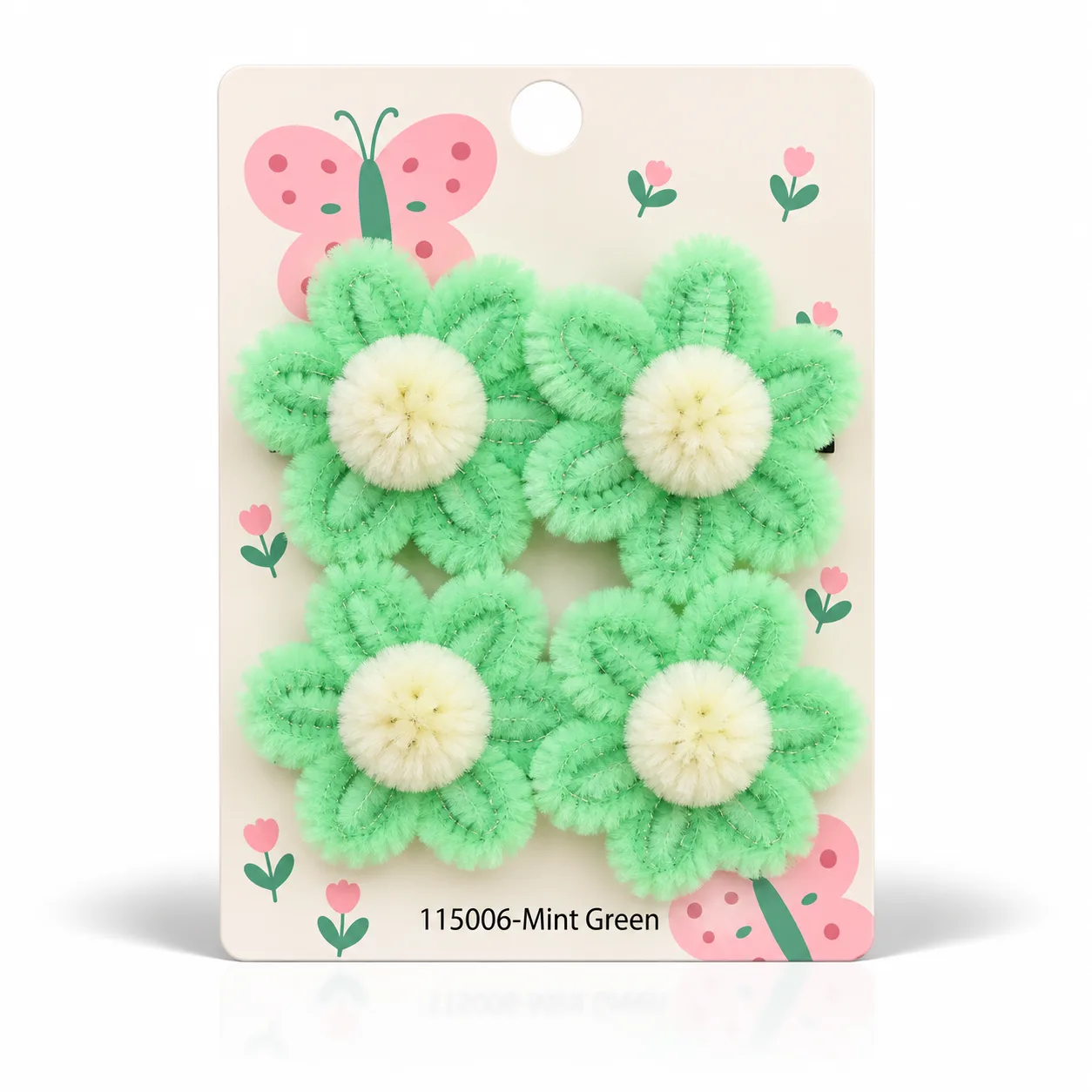 Flowerette hair clips