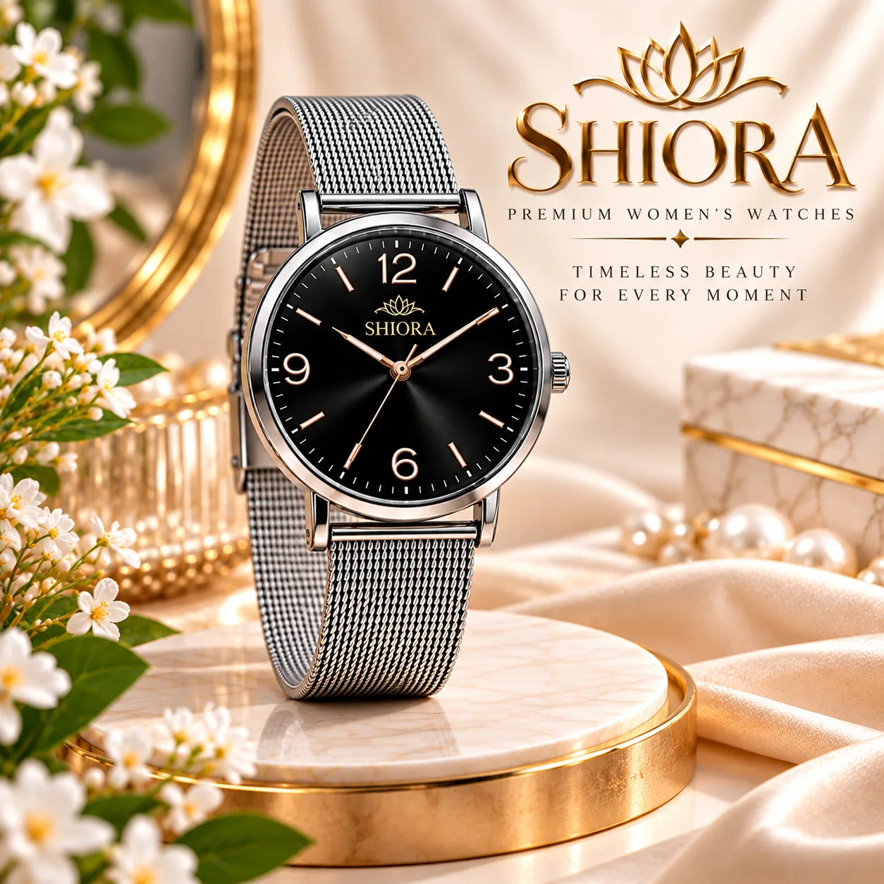 A beautiful Shiora silver watch