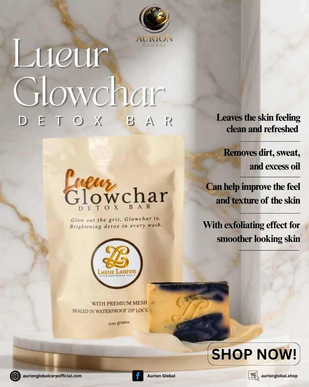 LUER GLOWCHAR DETOX BAR