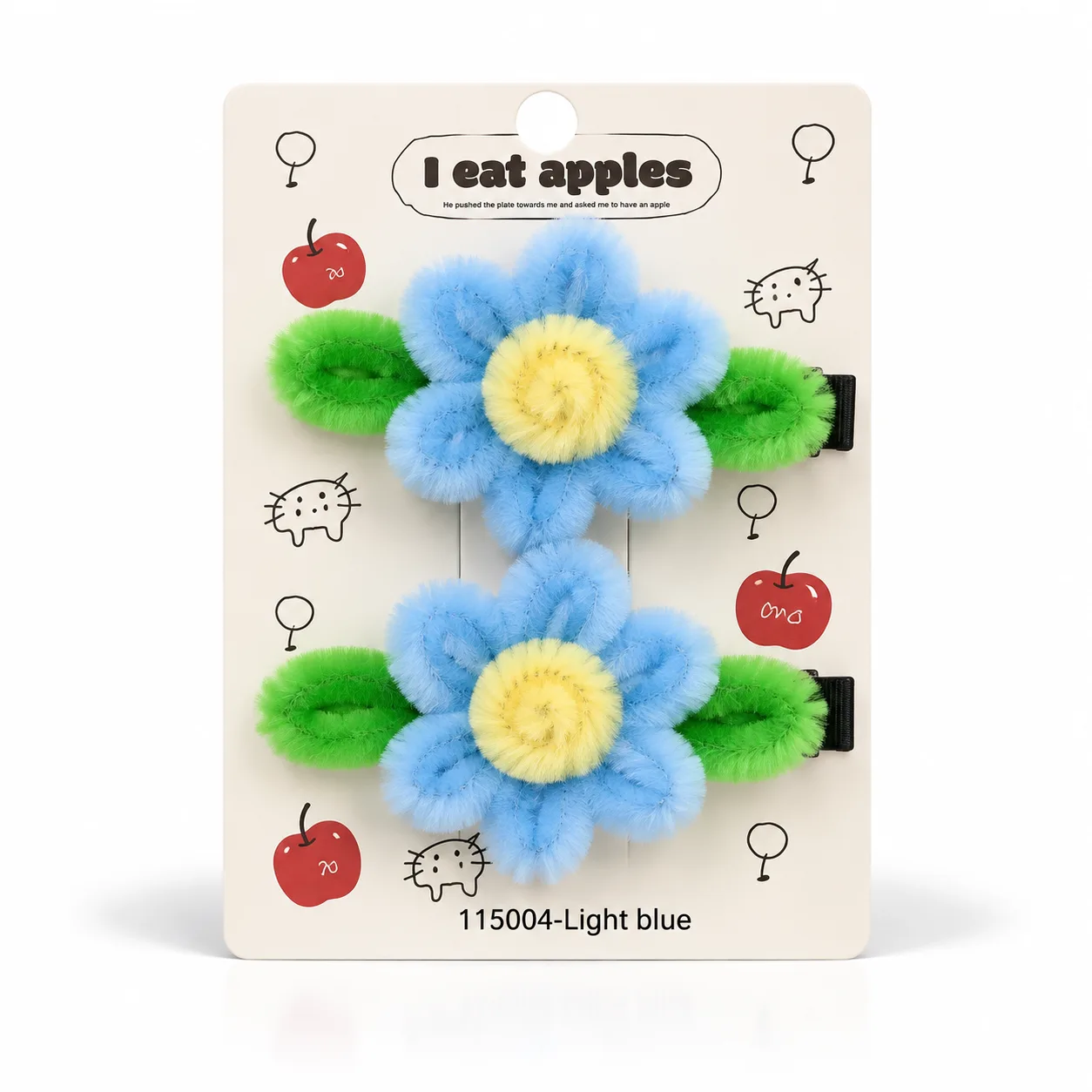 Flower leaf hair clip