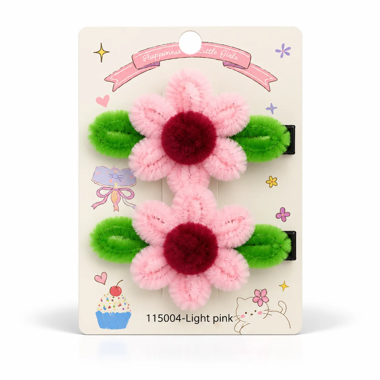 Flower leaf hair clip