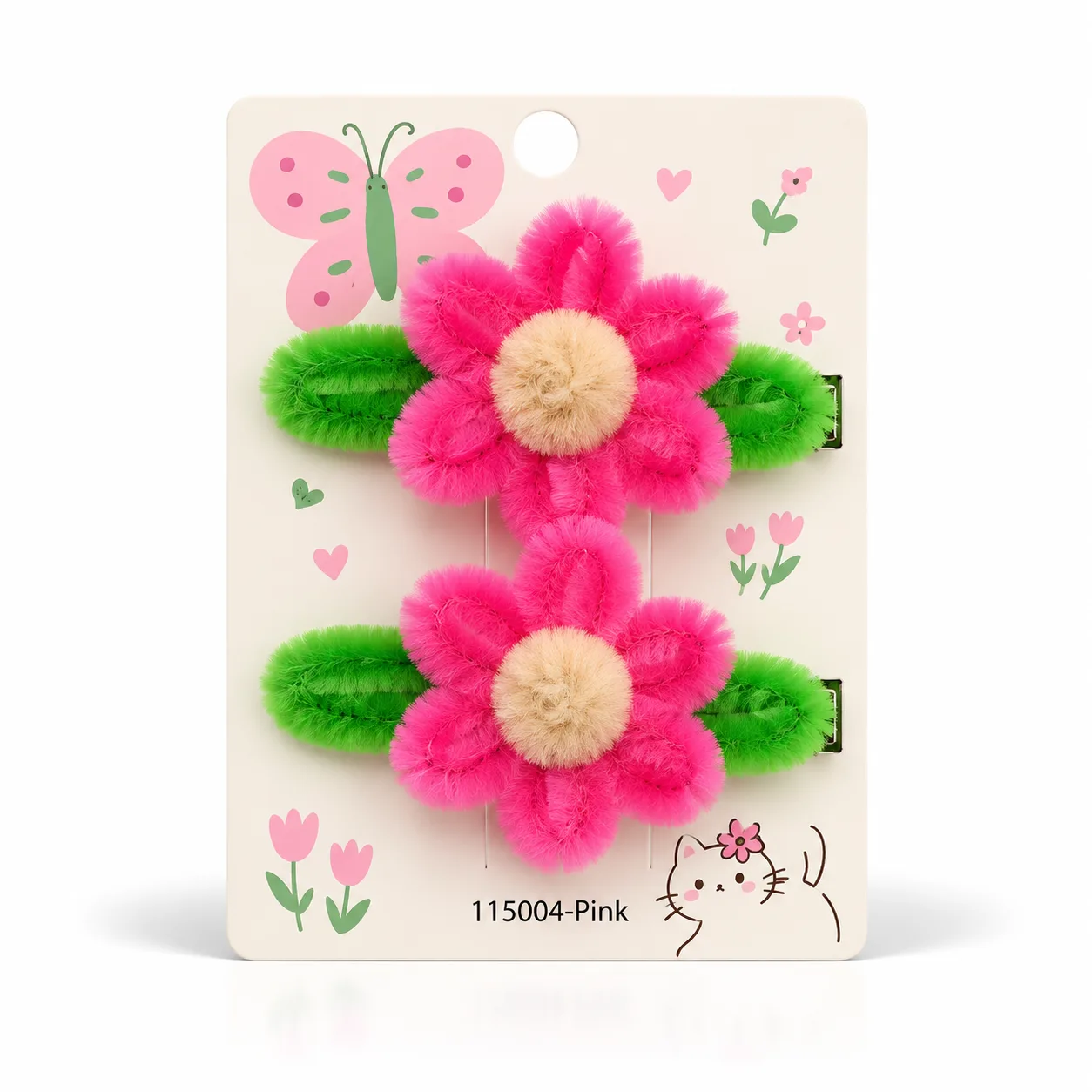 Flower leaf hair clip
