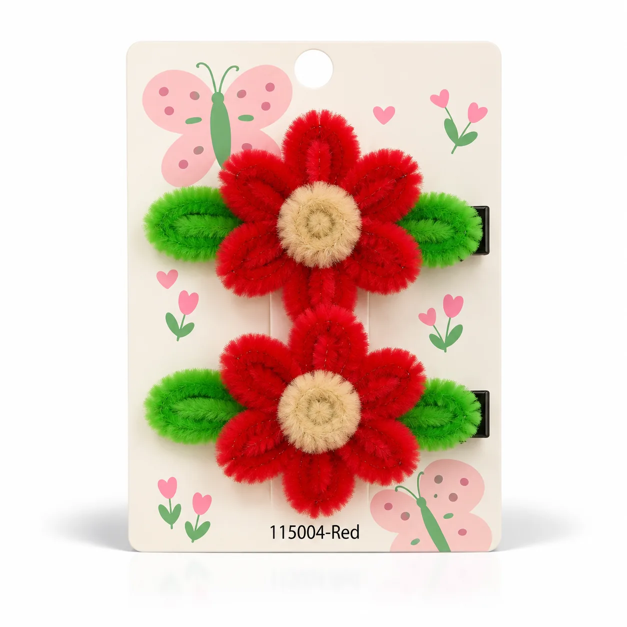 Flower leaf hair clip