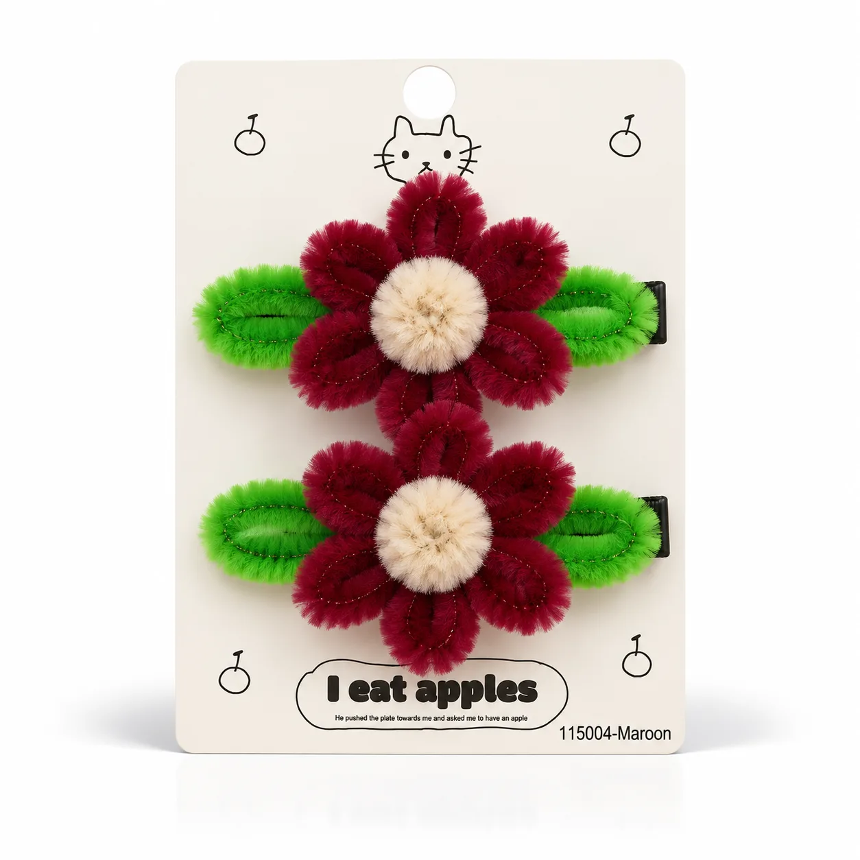 Flower leaf hair clip