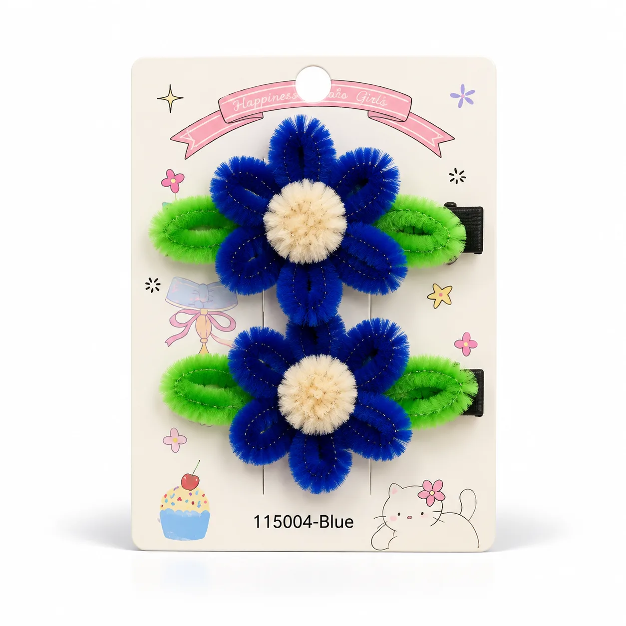 Flower leaf hair clip